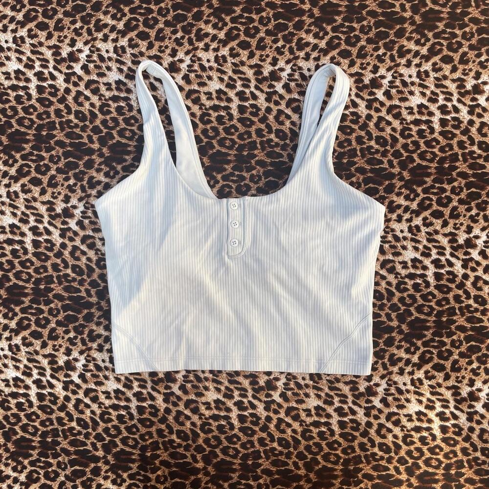 baby blue lululemon ribbed tank top